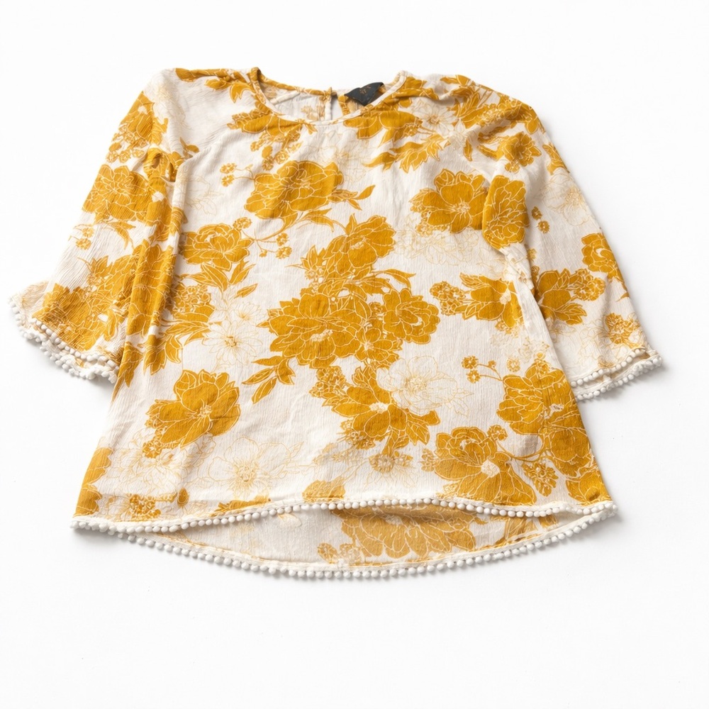 🌼 MIX by 41 Hawthorn Mustard Floral Blouse – Size M - Picture 3 of 7